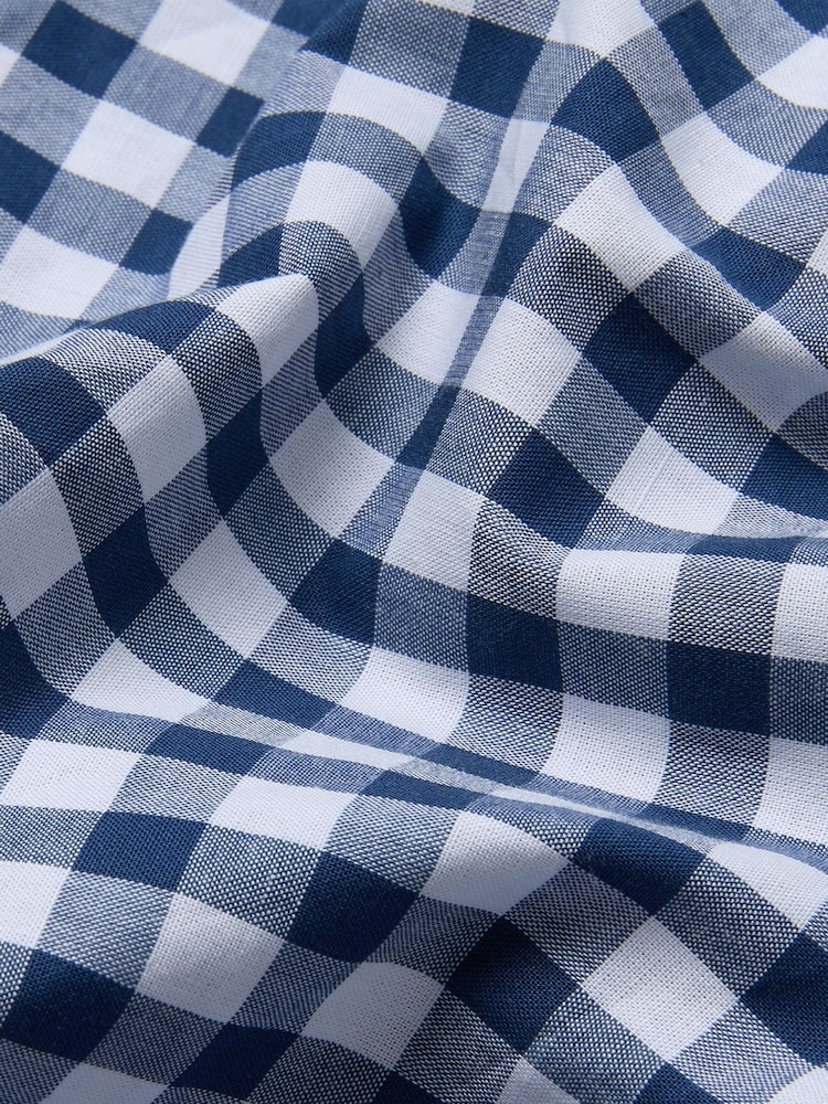 Piglet in Bed Set of 2 Indigo Cotton Pillowcases - Image 2 of 3