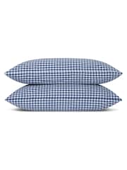 Piglet in Bed Set of 2 Indigo Cotton Pillowcases - Image 3 of 3