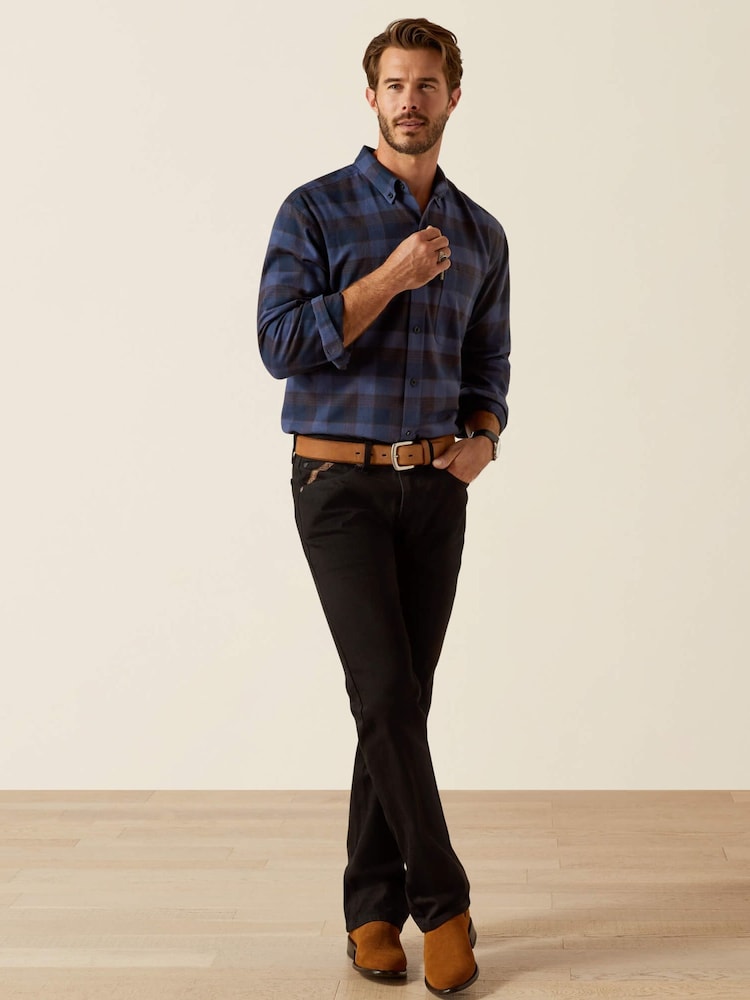 Ariat Blue Simmental Long Sleeve Shirt - Image 4 of 4 Ariat Blue Simmental Long Sleeve Shirt - Image 4 of 4
