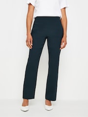 M&Co Blue Straight Leg Bengaline Trousers - Image 1 of 5