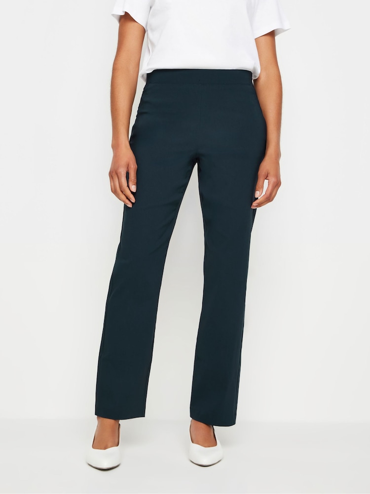 M&Co Blue Straight Leg Bengaline Trousers - Image 1 of 5