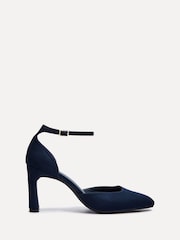 Linzi Blue Corinne Square Toe Closed Back Heels - Image 2 of 4