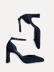 Linzi Blue Corinne Square Toe Closed Back Heels - Image 4 of 4