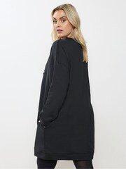 Yours Curve Black Sweatshirt Dress - Image 3 of 5