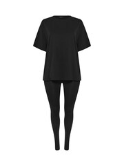 Yours Curve Black Top And Leggings Set - Image 5 of 5