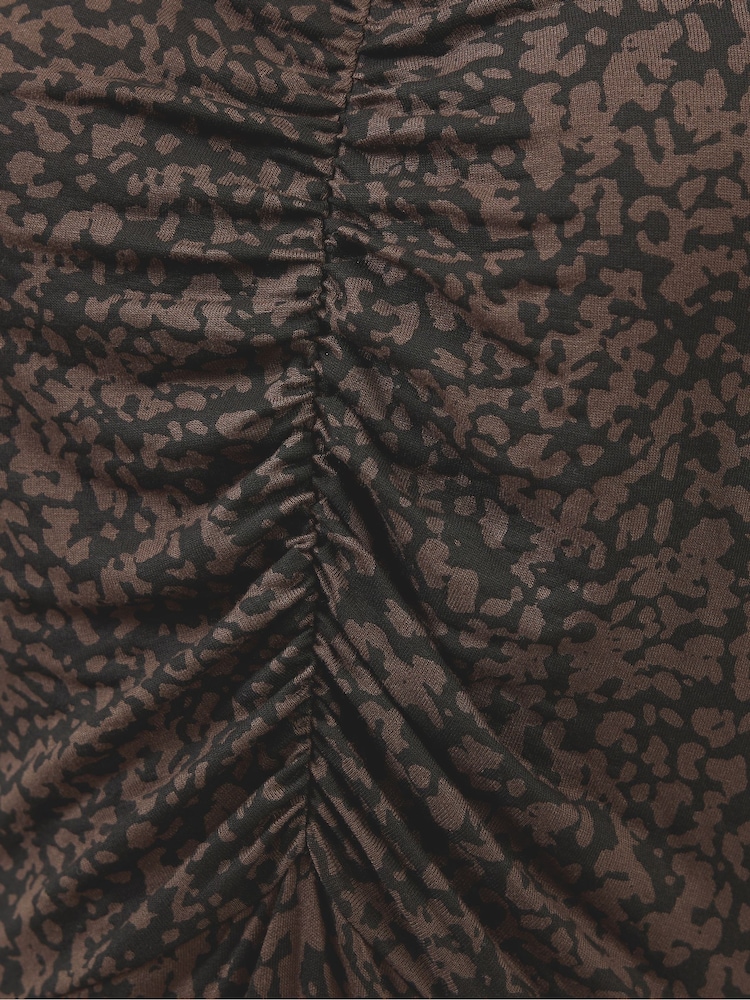 M&Co Brown Petite Long Sleeve Turtle Neck Dress - Image 5 of 5