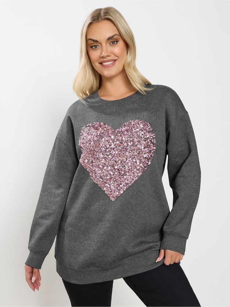 Yours Curve Sequin Star Sweatshirt - Imagem 1 de 5