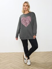 Yours Curve Sequin Star Sweatshirt - Imagem 2 de 5