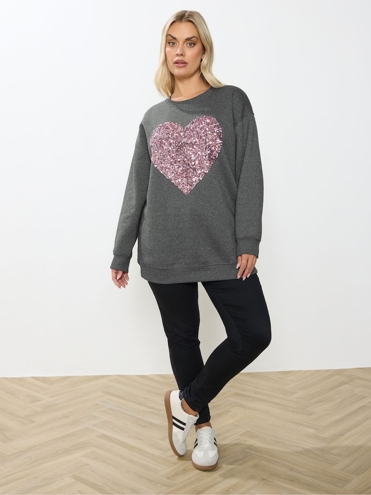 Yours Curve Sequin Star Sweatshirt - Imagem 2 de 5