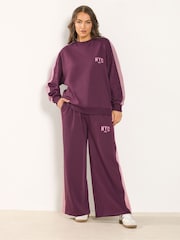 Yours Curve Red New York City Side Stripe Sweatshirt - Image 2 of 5