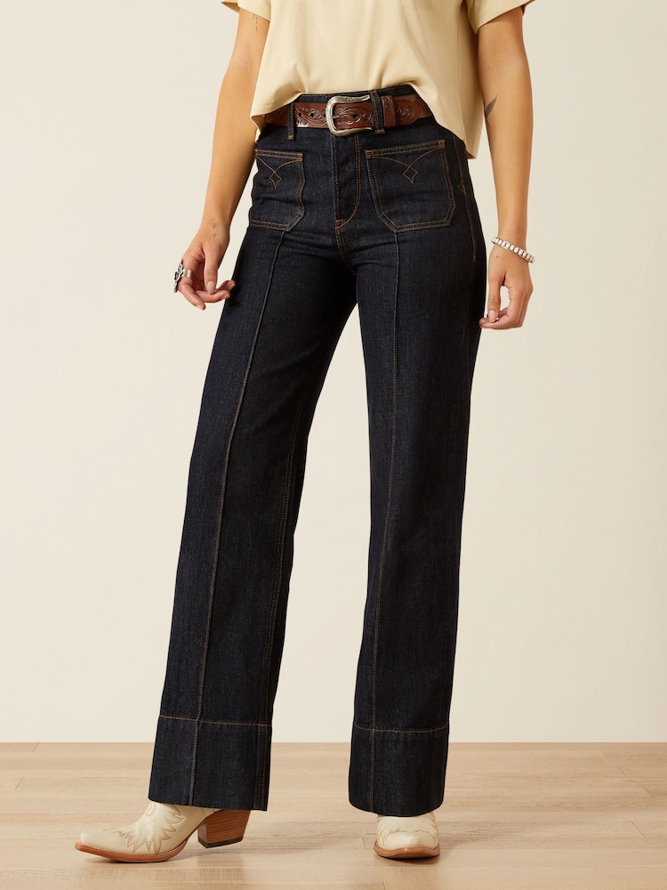 Ultra High Rise Tomboy Western Utility Wide Leg Jeans - Image 1 of 6