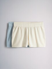 The Set 2 Pack Loopback Shorts Light Blue/Cream - Image 1 of 5