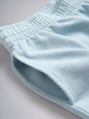 The Set 2 Pack Loopback Shorts Light Blue/Cream - Image 5 of 5
