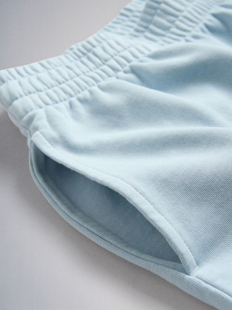 The Set 2 Pack Loopback Shorts Light Blue/Cream - Image 5 of 5