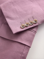 Pink Slim Fit N. Premium Linen Blend Blazer with Stretch and Tencel Lyocell - Image 12 of 13