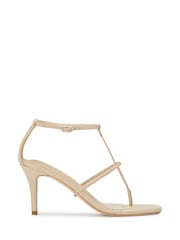 Tony Bianco Cream Berverly Vanilla Nappa T Strap Heels - Image 1 of 4
