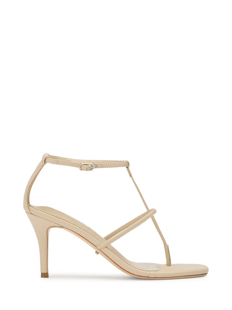Tony Bianco Cream Berverly Vanilla Nappa T Strap Heels - Image 1 of 4