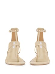 Tony Bianco Cream Berverly Vanilla Nappa T Strap Heels - Image 2 of 4