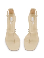 Tony Bianco Cream Berverly Vanilla Nappa T Strap Heels - Image 4 of 4