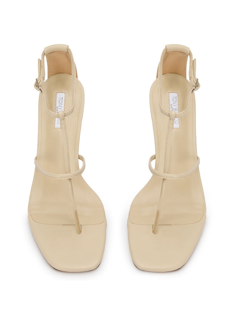 Tony Bianco Cream Berverly Vanilla Nappa T Strap Heels - Image 4 of 4