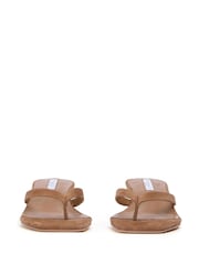 Tony Bianco Natural Annie Taupe Suede Toe Thong Heels - Image 2 of 4