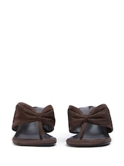 Tony Bianco Brown Kailey Espresso Suede Toe Thong Kitten Heel Sandals - Image 7 of 9