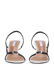 Tony Bianco Black Christine Snake Slingback Heels - Image 2 of 4