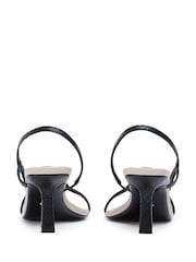 Tony Bianco Black Christine Snake Slingback Heels - Image 3 of 4