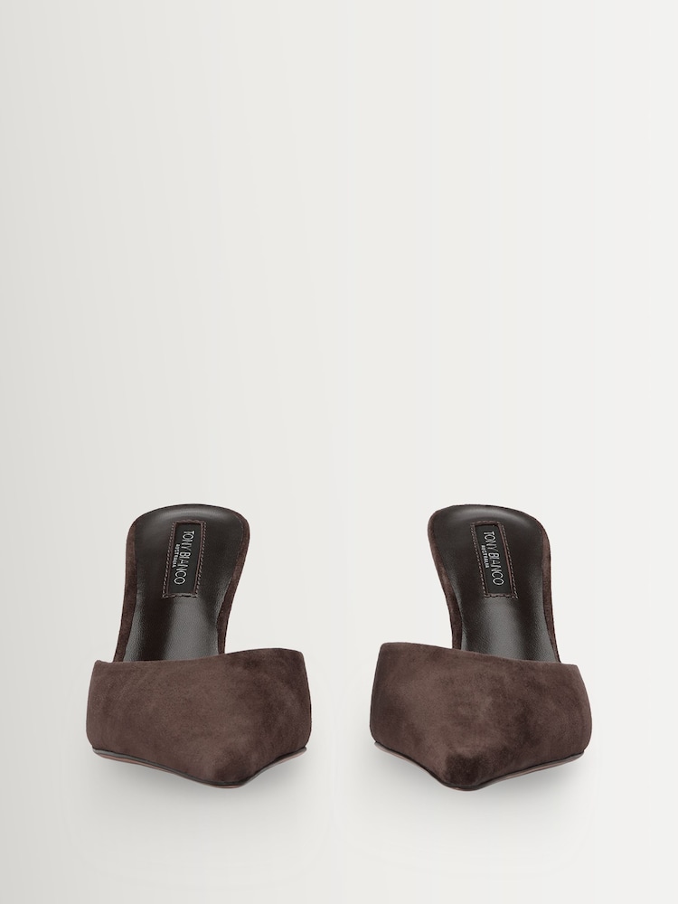 Tony Bianco Black Sicily Vintage Backless Pointed Toe Heels - Image 2 of 4 Tony Bianco Black Sicily Vintage Backless Pointed Toe Heels - Image 2 of 4