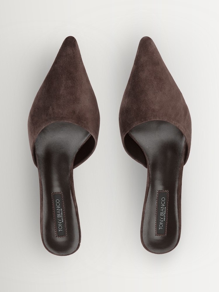 Tony Bianco Black Sicily Vintage Backless Pointed Toe Heels - Image 4 of 4 Tony Bianco Black Sicily Vintage Backless Pointed Toe Heels - Image 4 of 4