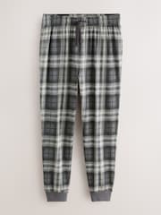 Blue/Grey Cuffed Jersey 100% Cotton Pyjama Bottoms 2 Pack - Image 10 of 12