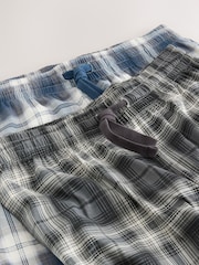 Blue/Grey Cuffed Jersey 100% Cotton Pyjama Bottoms 2 Pack - Image 12 of 12