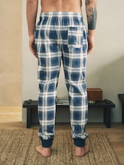 Blue/Grey Cuffed Jersey 100% Cotton Pyjama Bottoms 2 Pack - Image 6 of 12