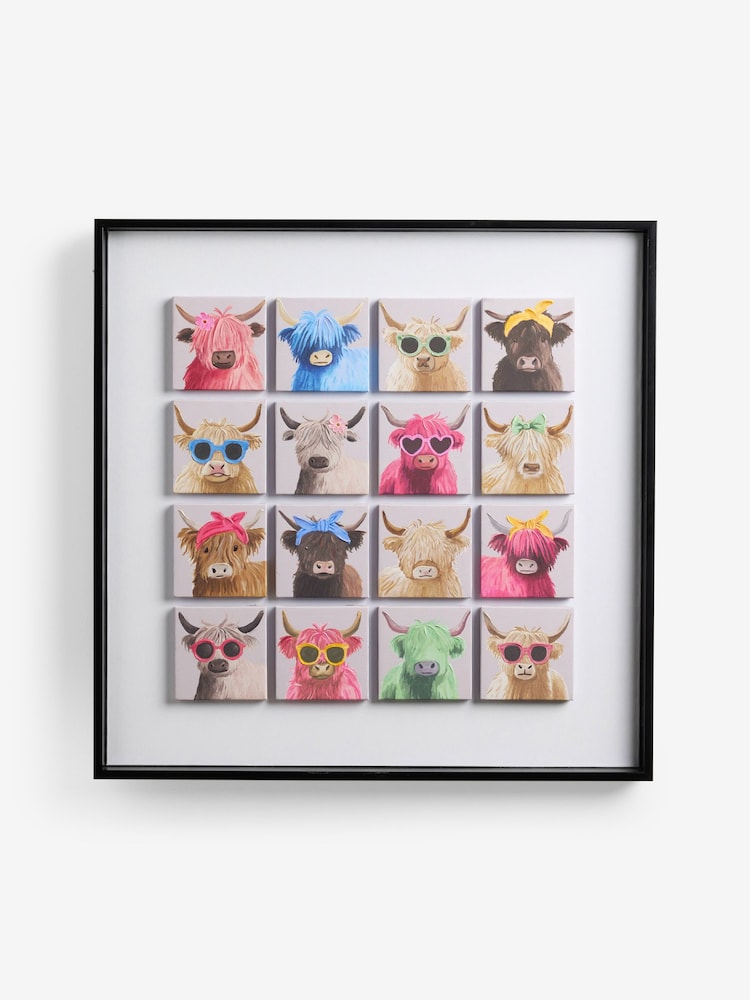 Hamish The Altoland Cow Multi Character Framed Wall Art - Imagen 1 de 2 Hamish The Altoland Cow Multi Character Framed Wall Art - Imagen 1 de 2