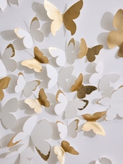 White 3D Cut Out Butterfly Wall Art - Image 4 of 6