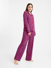 Urban Threads Pink Multicoloured Check Long Pyjamas Set - Image 4 of 5