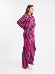 Urban Threads Pink Multicoloured Check Long Pyjamas Set - Image 5 of 5