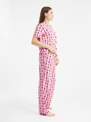 Urban Threads Pink Pop Art Christmas Tree Long Pyjamas Set - Image 5 of 5