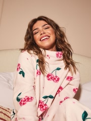 Cream Disco Cherries Fleece Sweatshirt & Joggers Co-Ord Set - Image 4 of 5