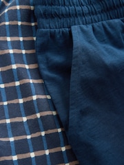 Blue Jersey Check Pyjamas Shorts 2 Pack - Image 10 of 10
