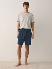 Blue Jersey Check Pyjamas Shorts 2 Pack - Image 3 of 10