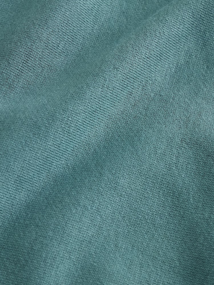 Teal Blue Jersey Jort Shorts - Image 12 of 12