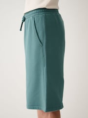 Teal Blue Jersey Jort Shorts - Image 6 of 12