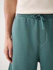 Teal Blue Jersey Jort Shorts - Image 7 of 12
