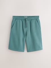 Teal Blue Jersey Jort Shorts - Image 8 of 12