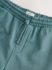 Teal Blue Jersey Jort Shorts - Image 9 of 12