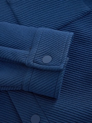 Blue Diagonal Texture Jersey Shacket - Image 11 of 11