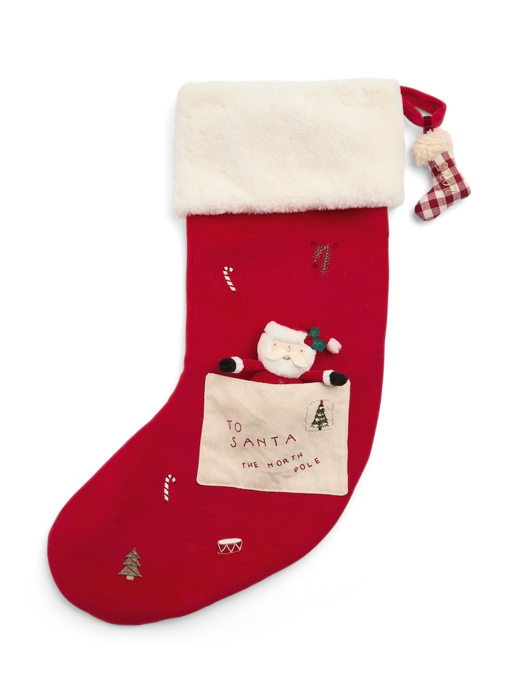 Mamas & Papas Red Christmas Large Santa Stocking 2025 - Image 2 of 2 Mamas & Papas Red Christmas Large Santa Stocking 2025 - Image 2 of 2