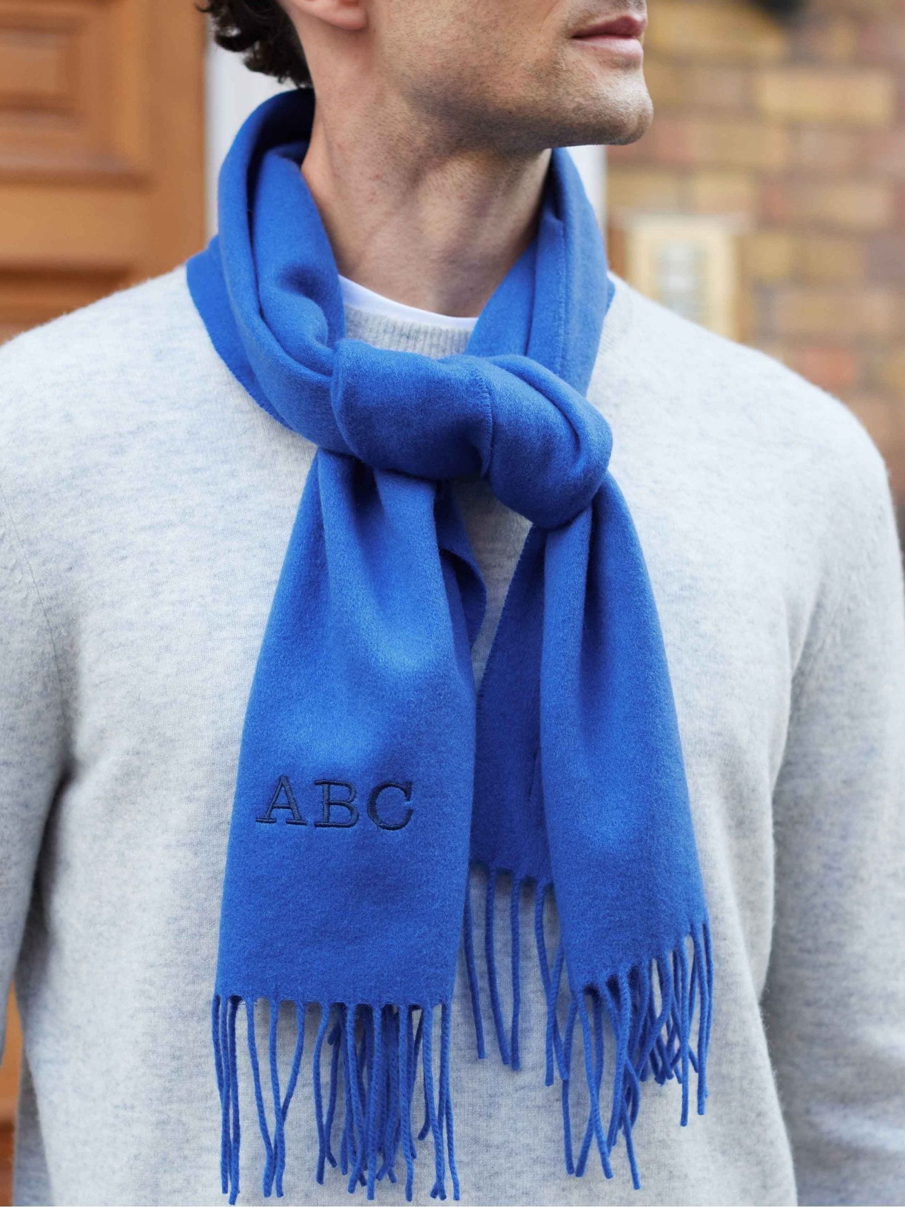Buy Savile Row Company Blue Cashmere Scarf from the Next UK online