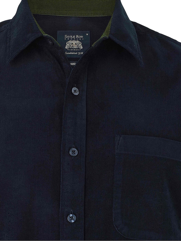 Savile Row Company Classic Fit Cotton Babycord Casual Shirt - صورة 7 من 7
